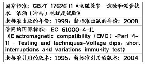 電壓暫降、短時中斷和電壓變化抗擾度試驗