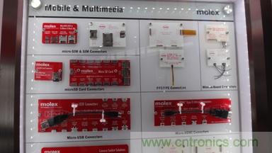 Molex MicroSIM、MicroSD、MicroUSB和MicroHDMI連接器