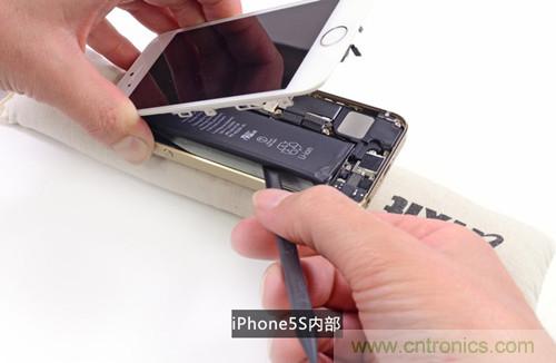 土豪金iPhone 5S拆解：內(nèi)部結(jié)構(gòu)升級，維修難度增加