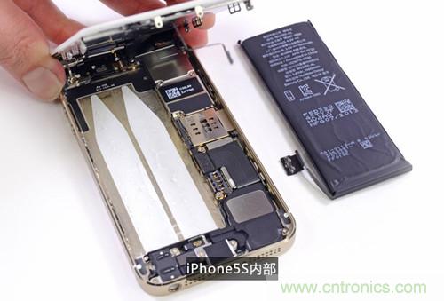 土豪金iPhone 5S拆解：內(nèi)部結(jié)構(gòu)升級，維修難度增加