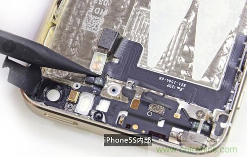 土豪金iPhone 5S拆解：內(nèi)部結(jié)構(gòu)升級，維修難度增加