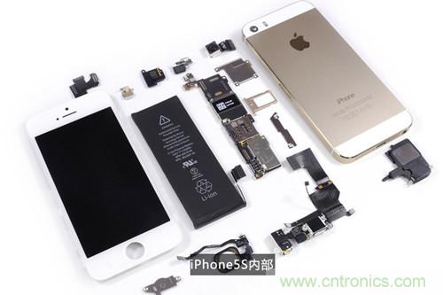 土豪金iPhone 5S拆解：內(nèi)部結(jié)構(gòu)升級，維修難度增加