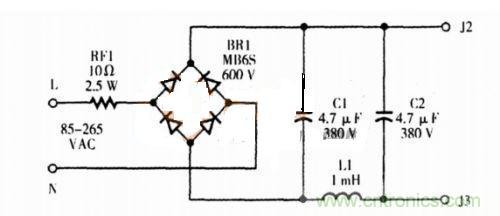 π形LC濾波電路