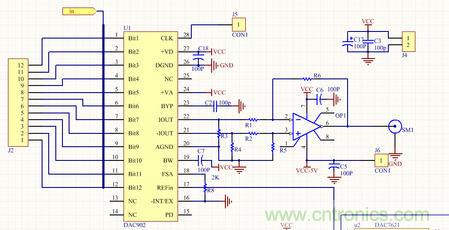 基于DAC902和DAC7621的DDS系統