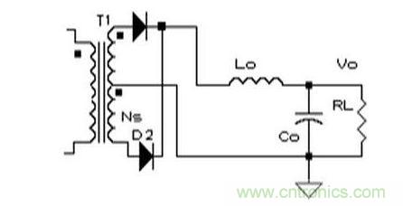 副邊為全波電路