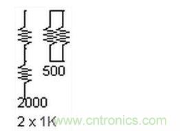 兩個(gè)電阻，兩種組合。這個(gè)很簡(jiǎn)單。