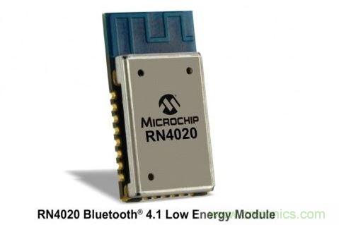 Microchip公司的RN4020模塊集成了包括天線在內(nèi)完整的低功耗藍(lán)牙射頻電路。RN4020采用密封的10mm x17mm x 2mm封裝，內(nèi)置有板載陶瓷天線、2.4GHz的低功耗藍(lán)牙收發(fā)器、帶完整的嵌入式低功耗藍(lán)牙協(xié)議棧的微控制器以及UART和USB接口。