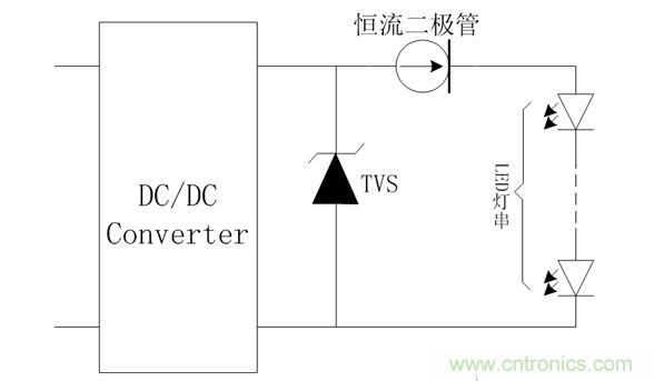 LED直接驅(qū)動電路防護示意圖