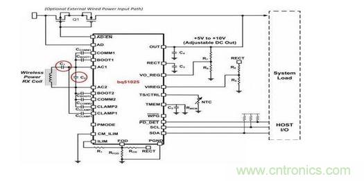 無(wú)線電源接收器和關(guān)鍵諧振電容器