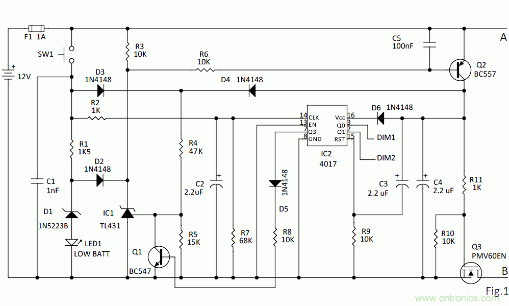 多級亮度LED控制器在關(guān)斷狀態(tài)下電流為零