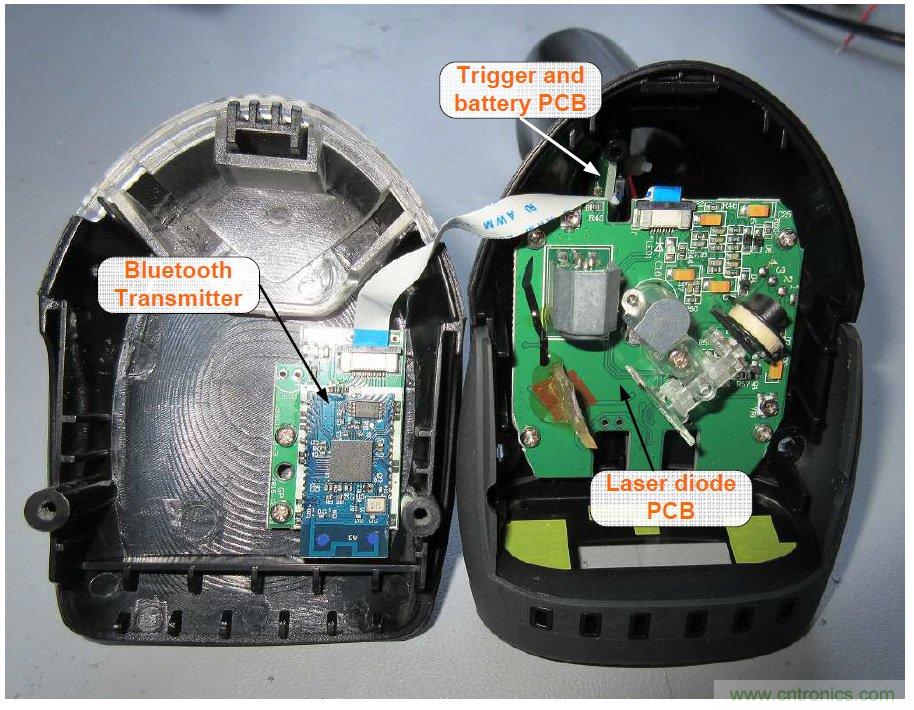 拆解45美元的藍(lán)牙無(wú)線條碼掃描槍，發(fā)現(xiàn)里面鏡中有鏡