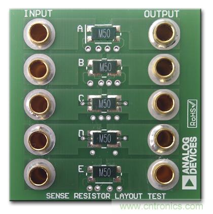 改進(jìn)低值分流電阻的焊盤(pán)布局，優(yōu)化高電流檢測(cè)精度