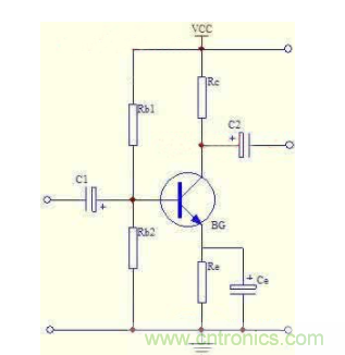 三極管偏置電路：電壓負(fù)反饋偏置電路