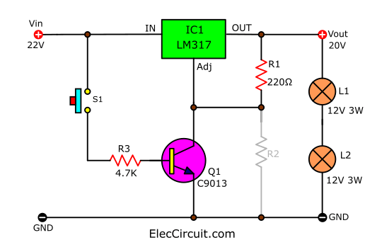 如何使用LM317作為開關(guān)來(lái)打開和關(guān)閉電源負(fù)載