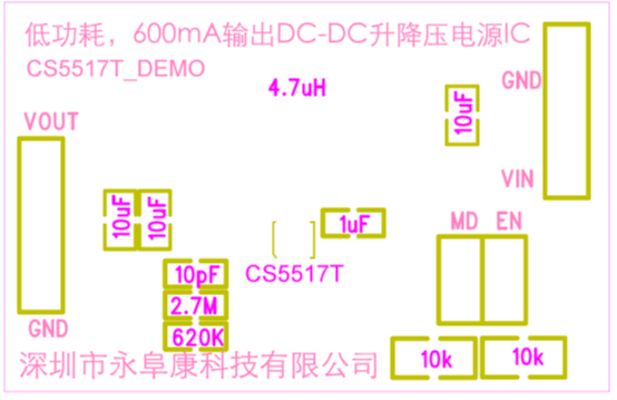 如何運用升降壓芯片CS5517實現(xiàn)鋰電池穩(wěn)定輸出3.3V/3.6V（1.2-5V）的電壓？