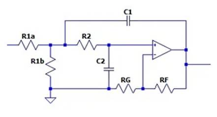 二階運(yùn)算放大器的低通、帶通和高通濾波器設(shè)計(jì)