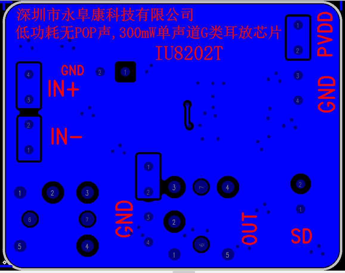 IU8202 適用于OWS耳機(jī)的無POP聲超低功耗400mW單聲道G類耳放IC方案