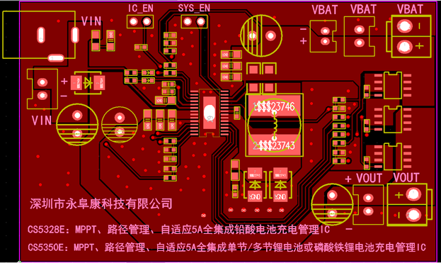 CS5350/CS5328 太陽能板供電鉛酸蓄電池、磷酸鐵鋰電池、鋰電池充電管理IC系列